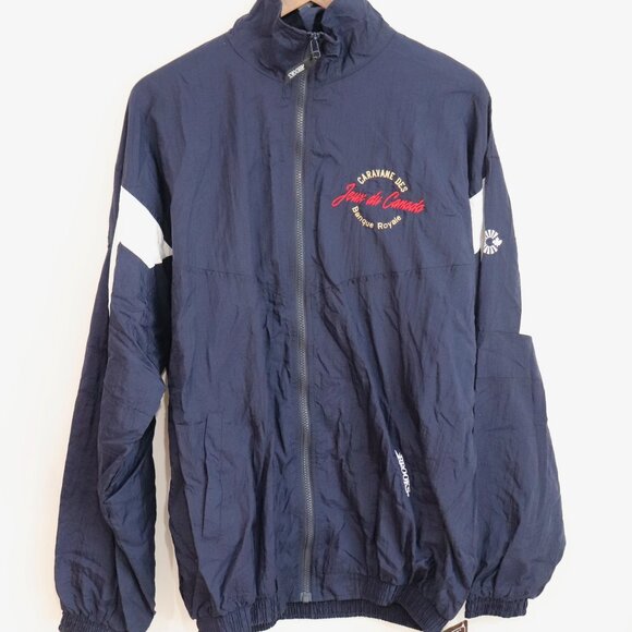 Vintage 1999 Brooks Windbreaker Navy/White NOS Canada Games Large - Picture 1 of 12